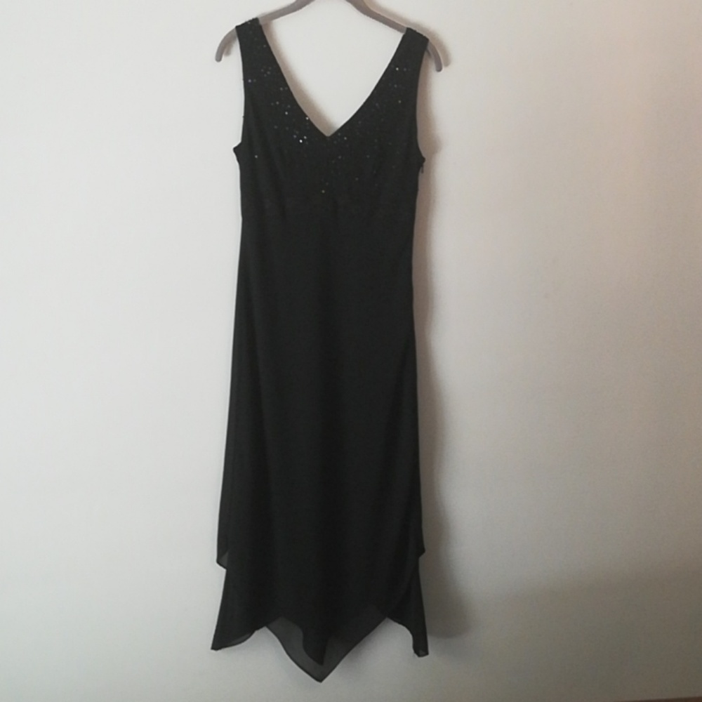 Amanda Smith black dress